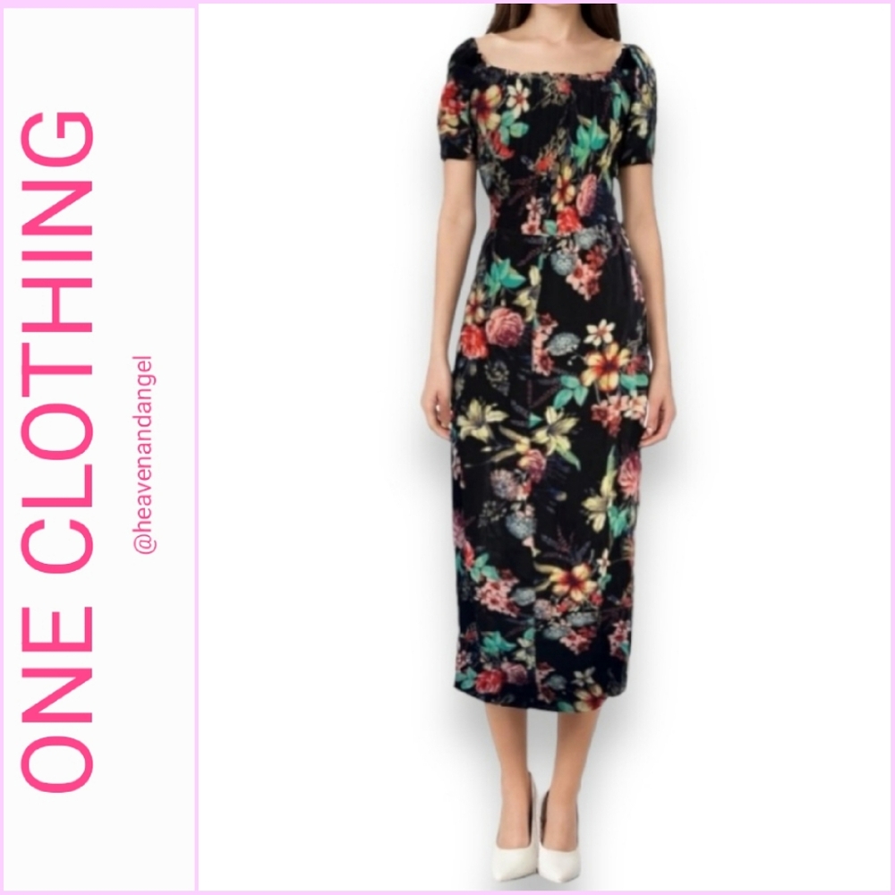 One Clothing Los Angeles Off The Shoulder Floral Maxi Dress